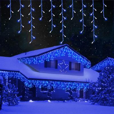 China Faceted Xmas Decorations Outdoor 3m*2m Cover 200 LED Icicle Christmas Lights 8 