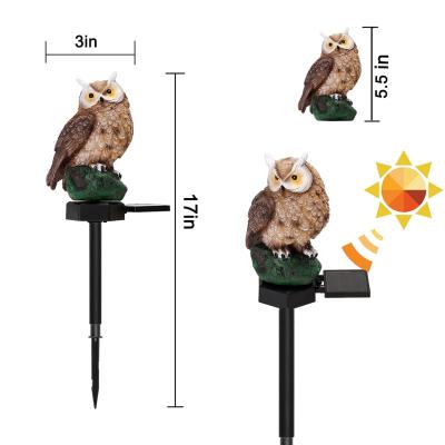 China Outdoor Waterproof Solar Powered Garden Lights Owl Garden Decor Owl Shape Environmental-frendly Solar Garden Lights à venda