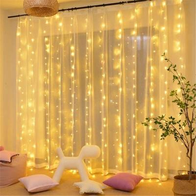 Китай / Warm White LED Curtain String Light Modes 10 x 10 ft 8 with Remote Control Bedroom Wedding Christmas Indoor and Outdoor Decoration продается