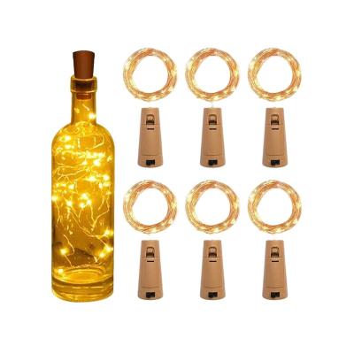 China String Light Wine Bottle Copper Wire Led String Light Battery Operated Outdoor Fairy Lights With Cork à venda