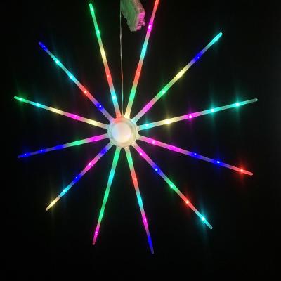 China Easter Type 2D RGB Fan Dynamic Light STAR 3D LED Fireworks RGB USB Chandelier with Remote Control for Wedding Party Decoration for sale