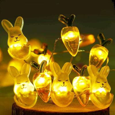 China Bedroom/Living Room/Cabinet/Bar Easter Bunny Carrot String Lamp 10 Feet 40 LED Holiday Fairy String Lamp Batteries for Indoor and Outdoor Party Decoration zu verkaufen