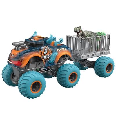 China New Arrival 2.4G RC Model 6x6 Truck Vehicle Monster Truck Dinosaur Stunt Car 1/16 Scale Remote Control Rc Toy Cars for sale