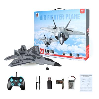 China RC Hobby F-22 EPP Foam RC Airplane Glider 2.4G 3CH Radio Control Airplane Flying Fighter Model Kids Outdoor Toy for sale