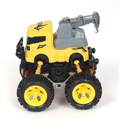 China Strong Friction Toy Cute Construction 4WD Friction Swing Monster Truck Children's Toy Stunt Car for sale