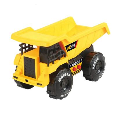 China Plastic Friction Toy Children's Play Model Friction Toy Inertial Building Dump Truck With Light And Music for sale