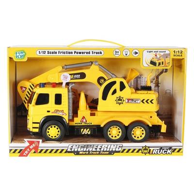 China Friction Toy 1/12 Children's Excavator With Friction Toy Lightweight And Healthy Plastic Engineering Vehicle for sale