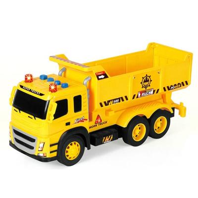 China Friction Toy The best selling inertia model set plastic shock absorption toy dump truck with light and music for sale