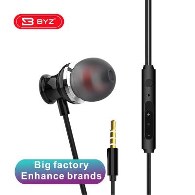 China BYZ S863m Stylish Metal Accent High Quality Heavy Low Noise Wired Headphones With Microphone for sale