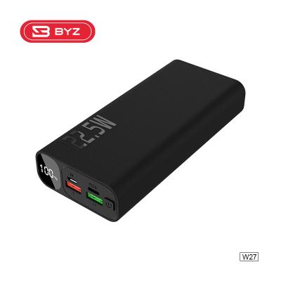 China Quick Charging Support BYZ W27 Fast Charging Universal USB Type Micro USB External Battery 20000mah Mobile Power Banks USB C for sale