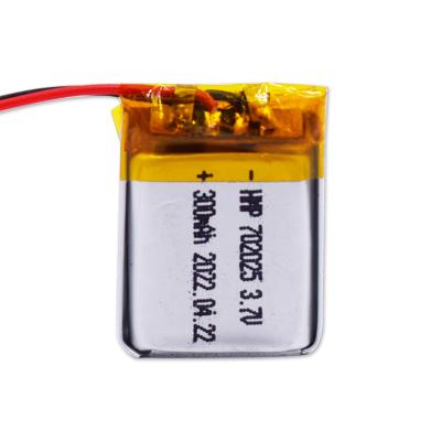 China Wholesale toys maker 702025 lipo battery cells 300mah 3.7 volt battery lithium battery for sale