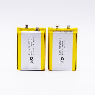 China Toys large capacity 103450 2000mah 3.7v lithium cell lipo rechargeable battery for digitalis medical device for sale