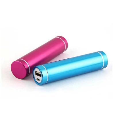 China Mini portable round power bank 2600mAH power cylinder metal power gift mobile power bank promotion for logo customized for sale