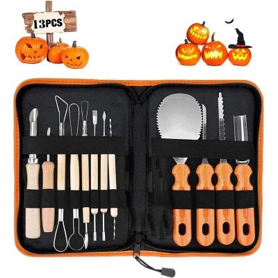 China Carving Enthusiast Halloween Pumpkin Carving Tools, Jack-O-Lanterns 12 Piece Professional Pumpkin Carving Carving Supplies Tool Kit Stainless Steel for sale