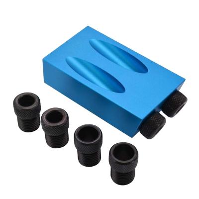 China Aluminum Woodworking Jig Hole Jig Pocket Hole Jig Kit Woodworking Working Woodworking Guides Joint Angle Tool for sale