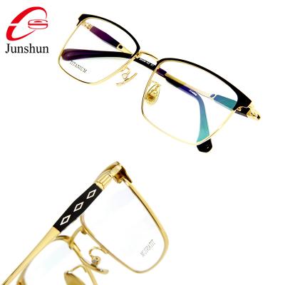 China Comfortable Fashion Wooden Glasses Create Your Own Brand Eyewear Handmade Titanium Frame Glasses For Men for sale