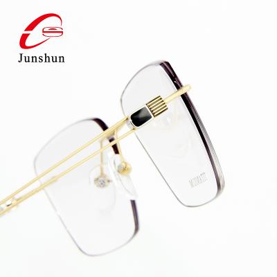 China Comfortable No Screw Titanium Rimless Optical Eyewear Manufacturer High Quality Glasses Frame for sale