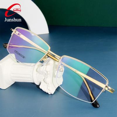 China 2018 Titanium Men Women Glass Comfortable Blue Light Anti Sights Fashion Optical Glass Glasses for sale