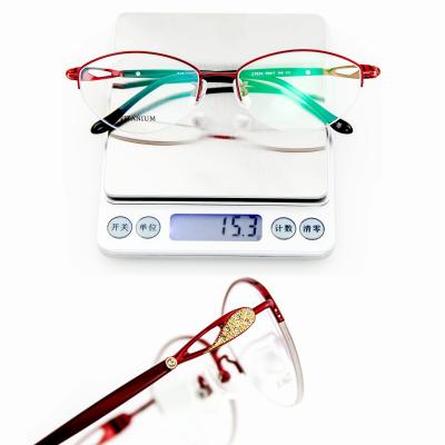 China 15 Years Experience 2021 Fashion Titanium Women's Fashion Flower Reading Sight Glass Eyewear Glasses Eyewear Glasses Eyeglasses Monocle Frame for sale