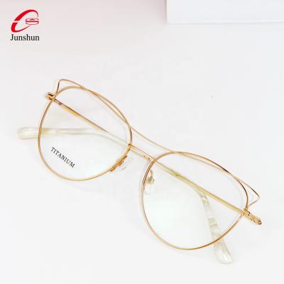 China 2022 Fashion Trend Popular Women Comfortable Optical Glasses Eyeglasses Titanium Cat Eye Shape Beta Glasses Frames for sale