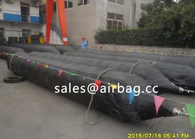 China Black Pneumatic boat lift Airbags , Marine Boat Rubber Air bags for sale