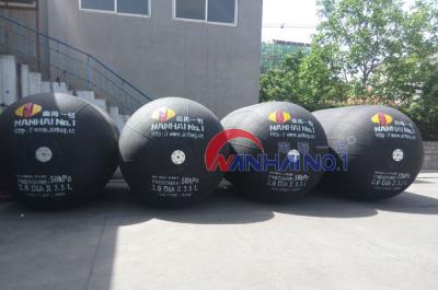 China D1.5 * L3.0 Marine Rubber Fender For Boat And Dock Floating Fendering Systems for sale