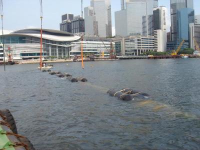 China saco hinchable de goma marino de la flotabilidad de 1 - 300 toneladas para la instalación de cable submarina en venta