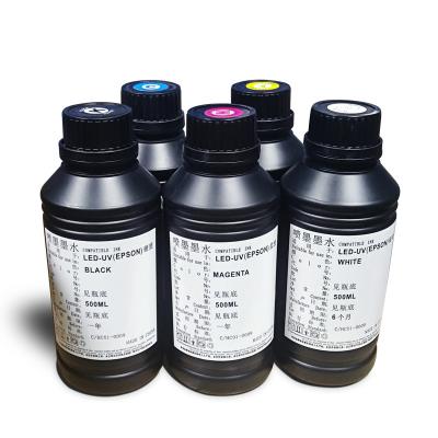 China Indoor outdoor advertising suitable for Epson 1390 1400 1410 1430 1500W UV ink R280 R290 R330 L800 L180 250ml*5, for DX4 DX5 DX6 DX7 hard and soft print for sale