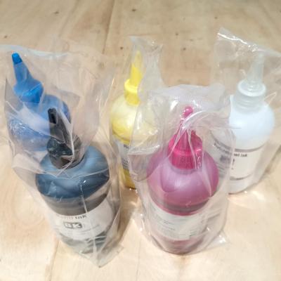 China Textile Indoor Premium Dye Advertising INK-POWER Digital DTG White Ink For Epson L800 L805 L1800 R1900 F2000 1390 DX5 DX7 TX800 XP DTG Print for sale