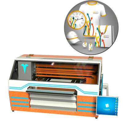 China 2021 New Indoor Outdoor Advertising Digital 5040 Digital Ceramic Tiles Printer UV Textile Printer Machine For Cloth Mug Round Bottle Pen T-shirt Printer for sale