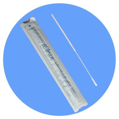 China Disposable Nasopharyngeal Brush Nylon Nasopharyngeal Brush Stop Point Sampling 80mm Lab Viral DNA Self Test Flocked Swab for sale