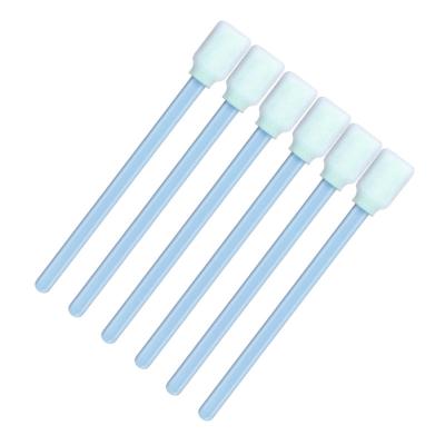 China 50pcs Alcohol Resistant Single Tip Rectangle Foam Printer Cleaning Foam Cleanroom Square Sponge Swab Sticks for sale