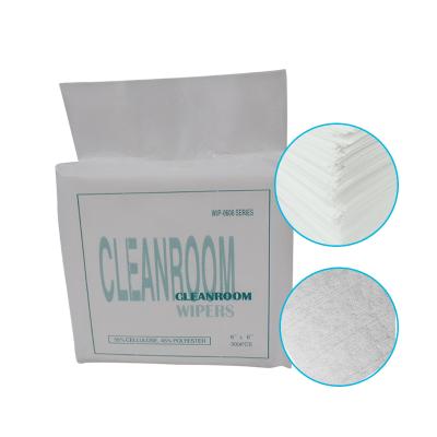 China Sustainable Cleanroom Wipes Dry Industrial 68gsm Cloth 6