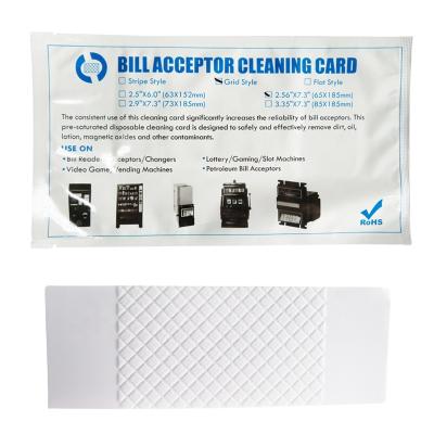 China Grid Style Assembled BVCC-73185FD Grid Diamond Style 73x185mm Nylon Fiber + PVC Card Presaturated Bill Validator Acceptor Flocked Cleaning for sale