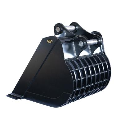 China Custom Excavator Sieve Bucket  Steel Digging Rock Sieve Bucket 1 Cubic Meter for sale