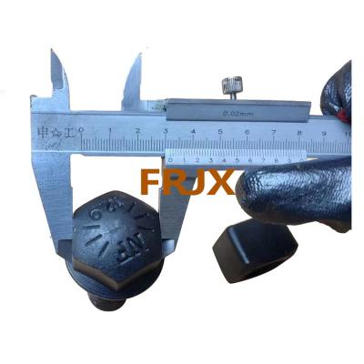 China Forged Excavator Track Bolts With ZINC Plain Black Finish Right Hand Thread Direction For Enhanced Durability for sale