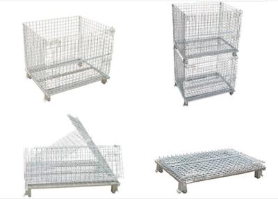 China Perforación rectangular del diámetro del alambre del alambre plegable de Mesh Storage Containers 6m m en venta