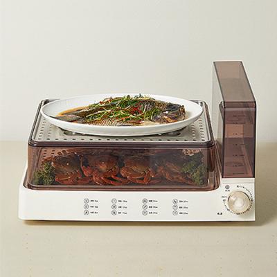 China Easy Operate Commercial Food Steamer Machine Fast Simultaneous Cooking Stackable Baskets For Vegetables Or Meats for sale