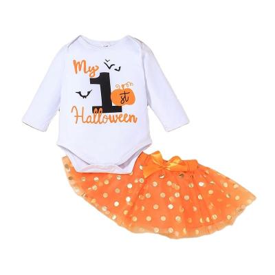 China New Anti-Shrink Newborn Baby Romper Jumpsuit Skirt and Baby Girl's Triangle Tutu Costumes Halloween Girl Costume for sale