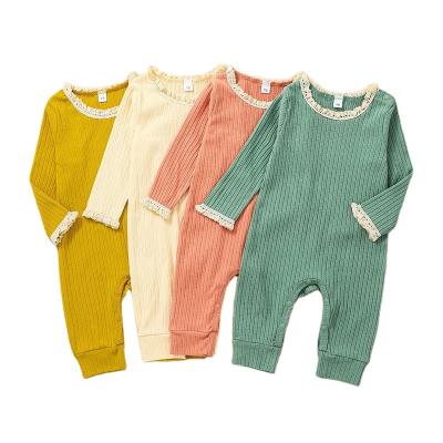 China Wholesale Solid 100% Cotton Colors Fall Newborn Baby Clothes Bulk Cotton Ribbed Overalls For Baby for sale