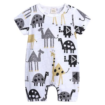 China Summer Baby Romper Cotton Romper Overalls Casual Comfortable Breathable Bamboo Newborn Baby Knitted Romper for sale