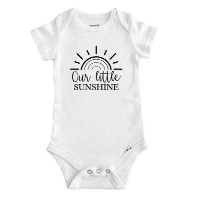 China Lovely Summer Baby Plain Unisex Organic Cotton Rompers Short Sleeve Baby Clothes Romper Jumpsuit for sale