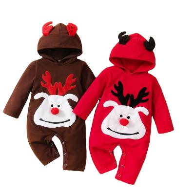 China Wholesale Infants Romper Christmas 100% Cotton Newborn Baby Long Sleeves Lovely Baby Jumpsuit for sale