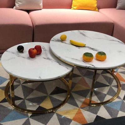 China (Other) modern and stylish adjustable living room coffee table can be covered to save space 2 pcs coffee table for sale