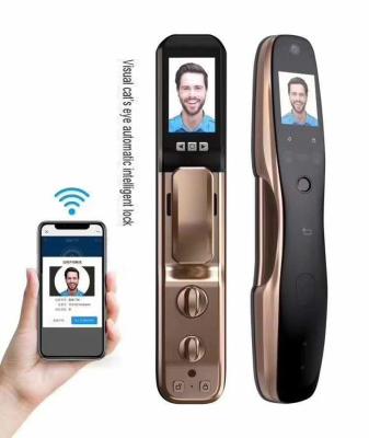 China Full Automatic Zinc Alloy Stainless Steel Door Lock+Palm Face Recognition Home Security Intelligent Password Smart Lock Fingerprint Locks wifi APP Phone for sale