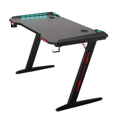 China Other high quality e-sports computer desk game table with adjustable RGB LED light pattern for sale