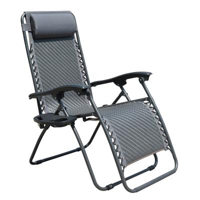 China Modern Large Size Foldable Outdoor Recliner with Backrest, Adjustable Patio Beach Pool Lounger, Waterproof and Sunscreen, for sale