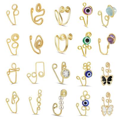 China CLASSIC Multiple Styles Dangly Nose Slap Butterfly Devil Eyes Dangle Nose Ring For Women Fashion Jewelry for sale