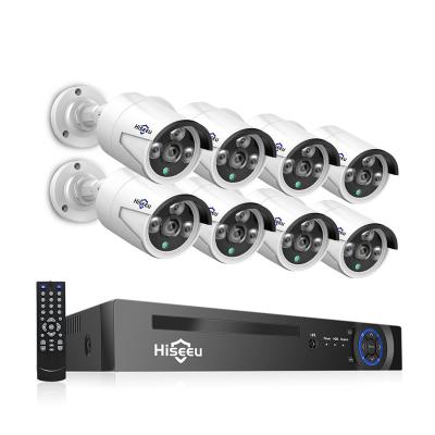 China NIGHT VISION HD 3MP NVR Kit with 8pcs Waterproof IP Camera POE Night Vision CCTV Security Surveillance System for sale