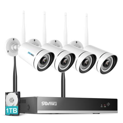 China NIGHT VISION WiFi Security Camera System Kit Outdoor Waterproof IP66 Wireless Surveillance Cameras With 1T Hard Drive for sale